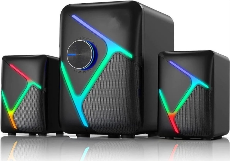 CORN 2.1 Computer Speakers for Desktop with Subwoofer Dynamic RGB PC Speakers US