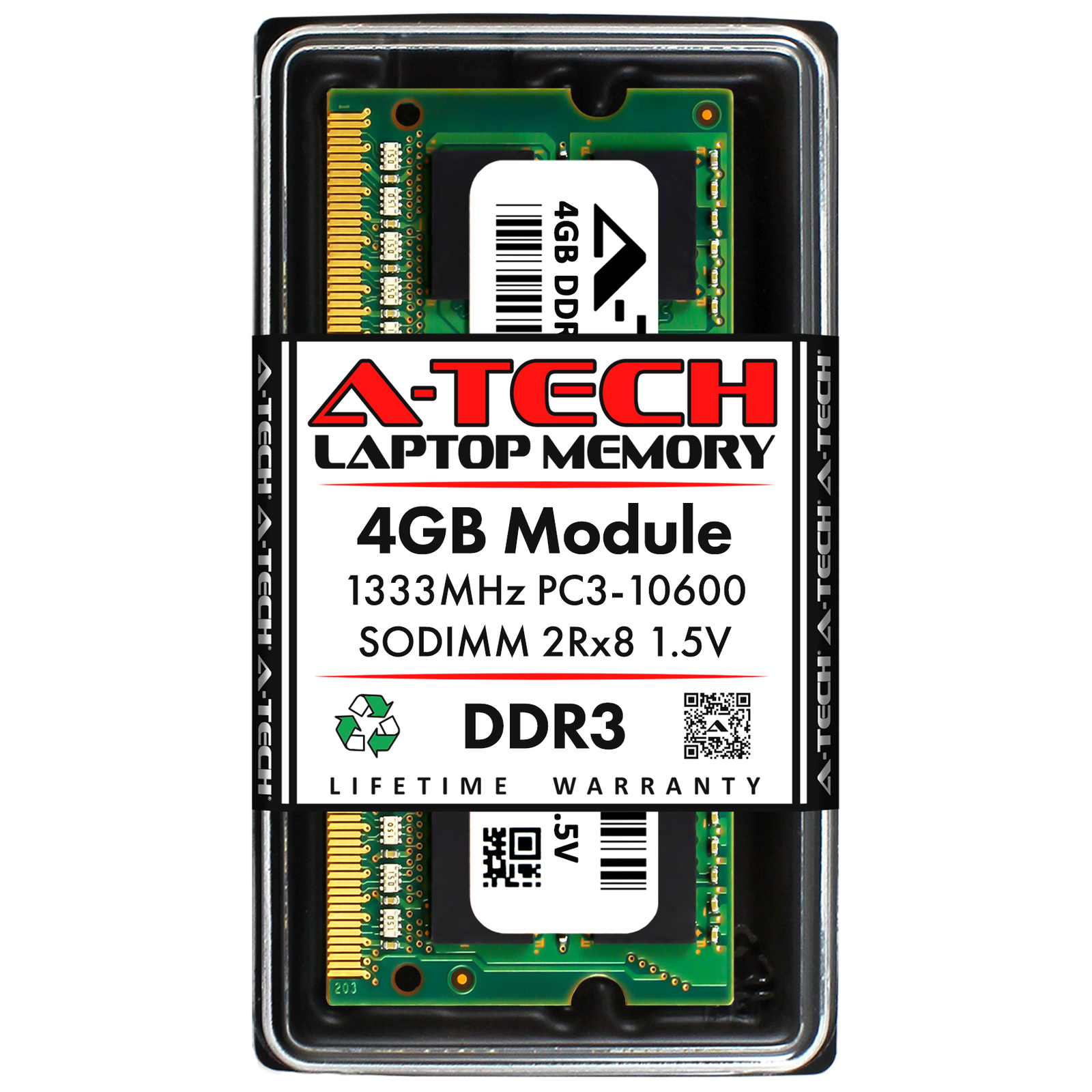 4GB DDR3 PC3-10600 SODIMM (Replacement for Fujitsu S26361-F4407-E3) Memory RAM