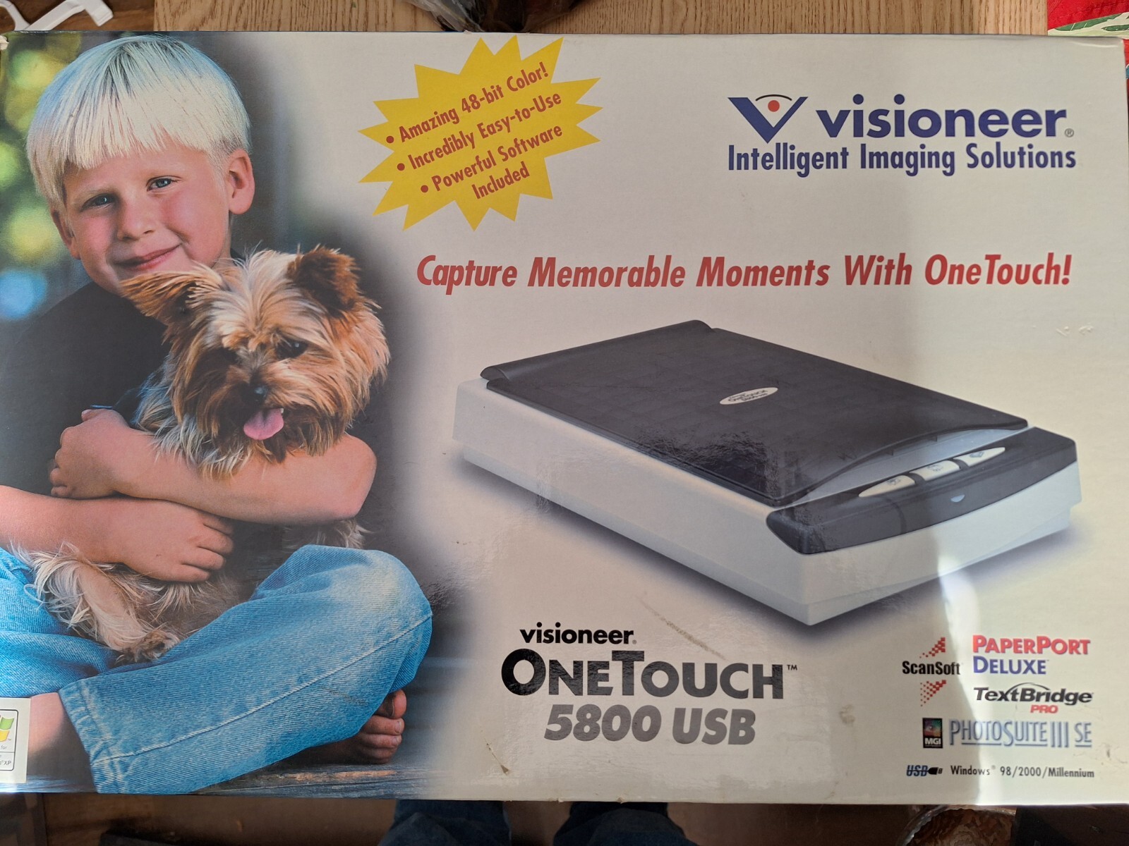 5800 Flatbed Scanner Usb OneTouch 48-Bit Color New Sealed Ships Free