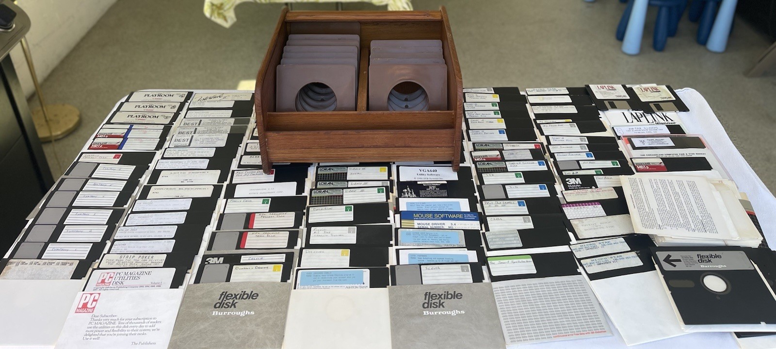 Vintage Games & Programs Floppy Discs 5.25" Lot Of Over 100 Disks & Storage Case