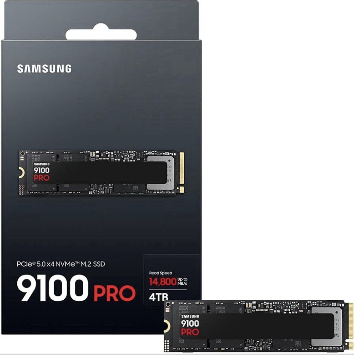 NEW SAMSUNG SSD 9100 PRO 4TB PCIe 5.0x4 M.2 2280 MZ-VAP4T0B/AM