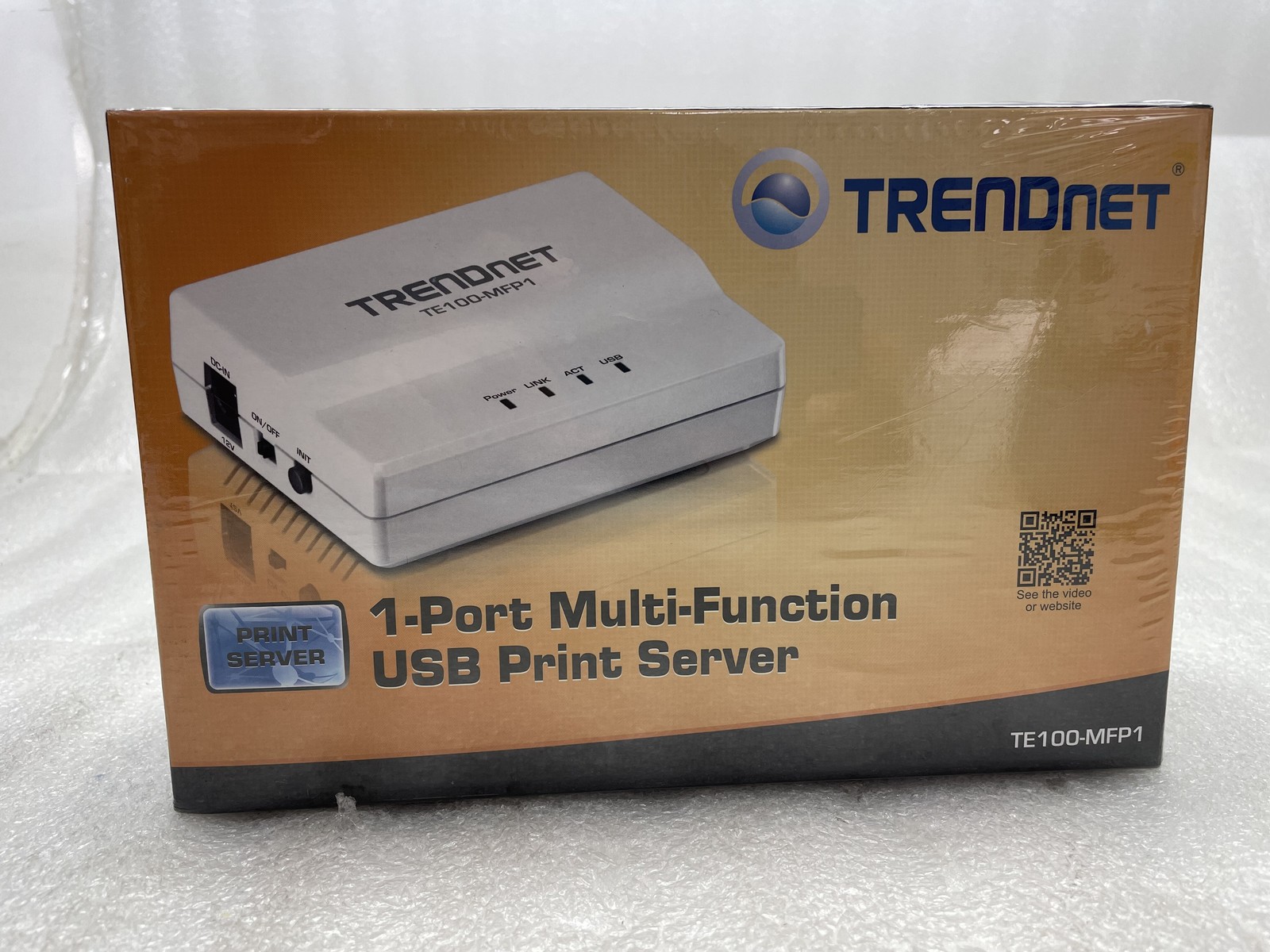 New Genuine OEM Sealed TRENDNET TE100-MFP-1 Port Multi Function USB Print Server