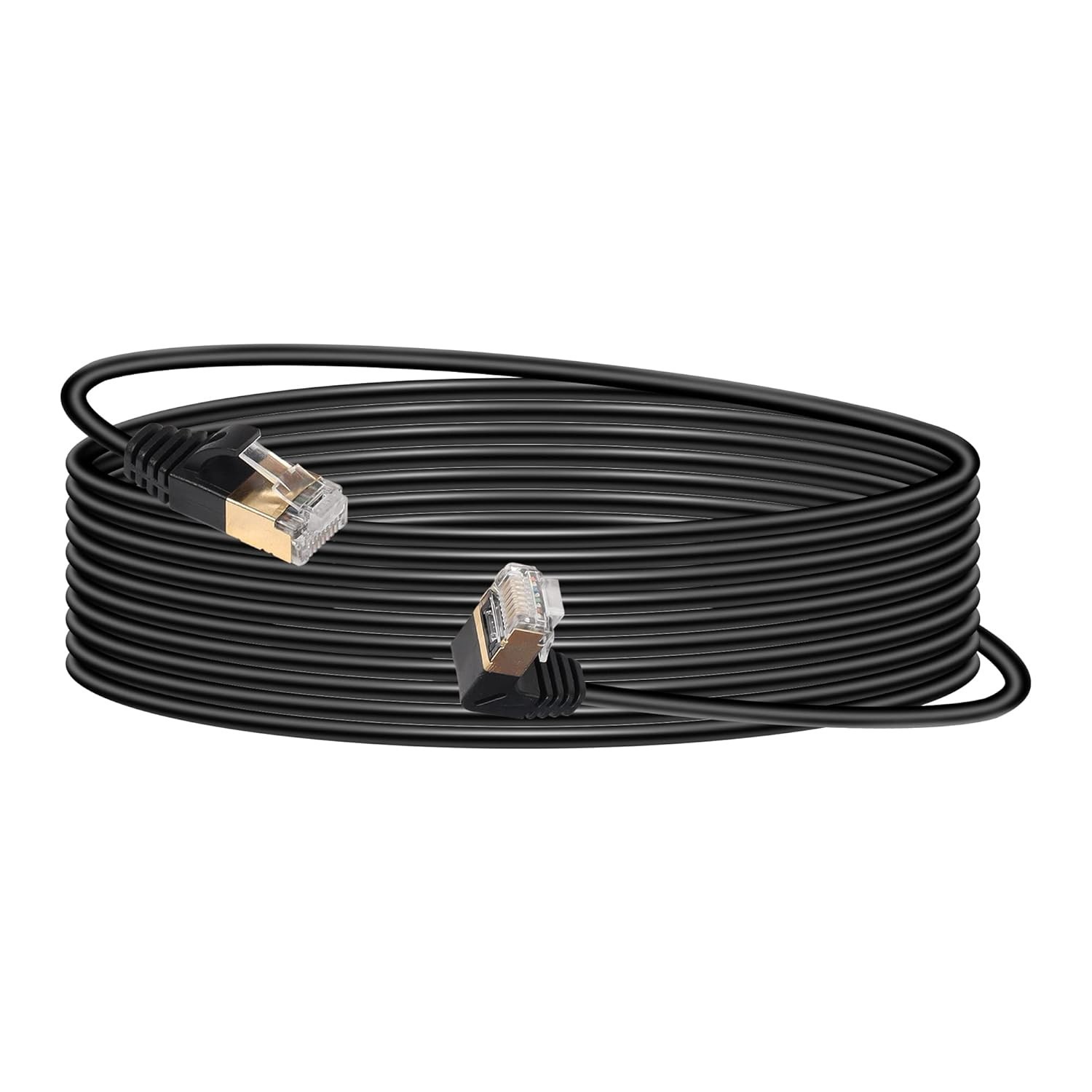 16.4FT 90 Degree Down Angle Cat8 Ethernet Cable, High Speed 40Gbps 2000Mhz Netwo