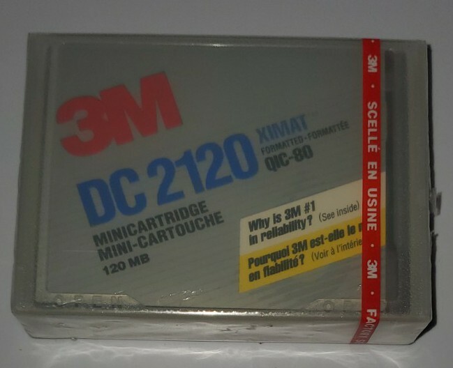 3M DC2120 Mini Data Cartridge 120 MB Bytes XIMAT FORMATTED QIC-80 VINTAGE 1993