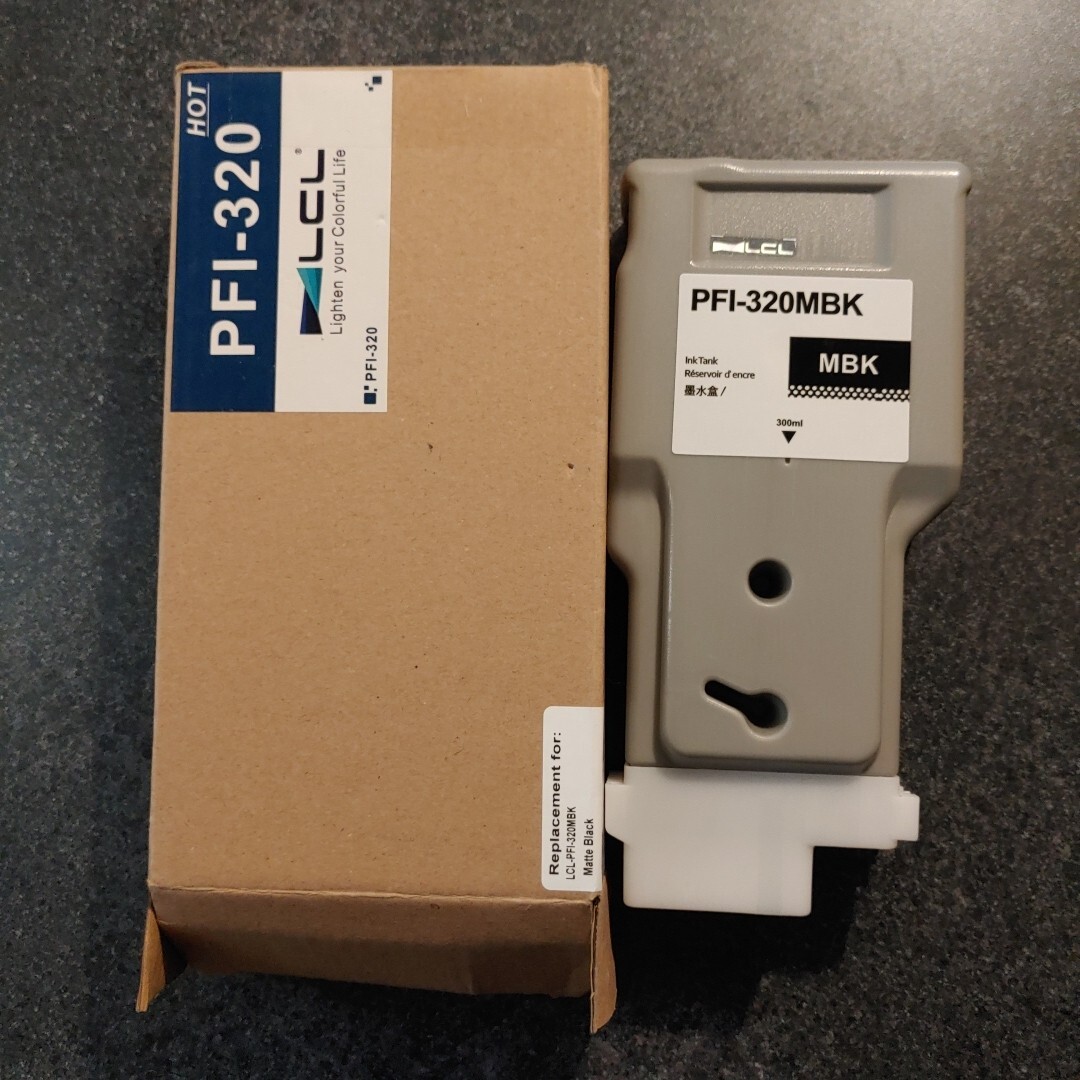PFI-320 Pigment Matte Black Ink Tank Compatible with Canon PFI-320MBK PFI320 ...