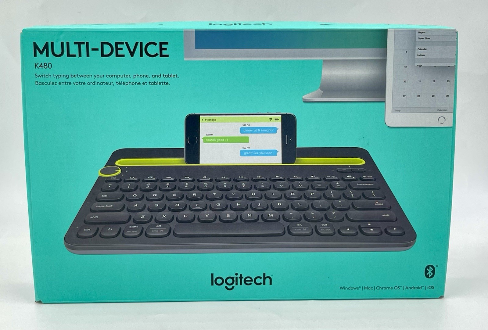 Logitech Bluetooth Multi-Device Keyboard K480 for iPhone/Android (Open Box)