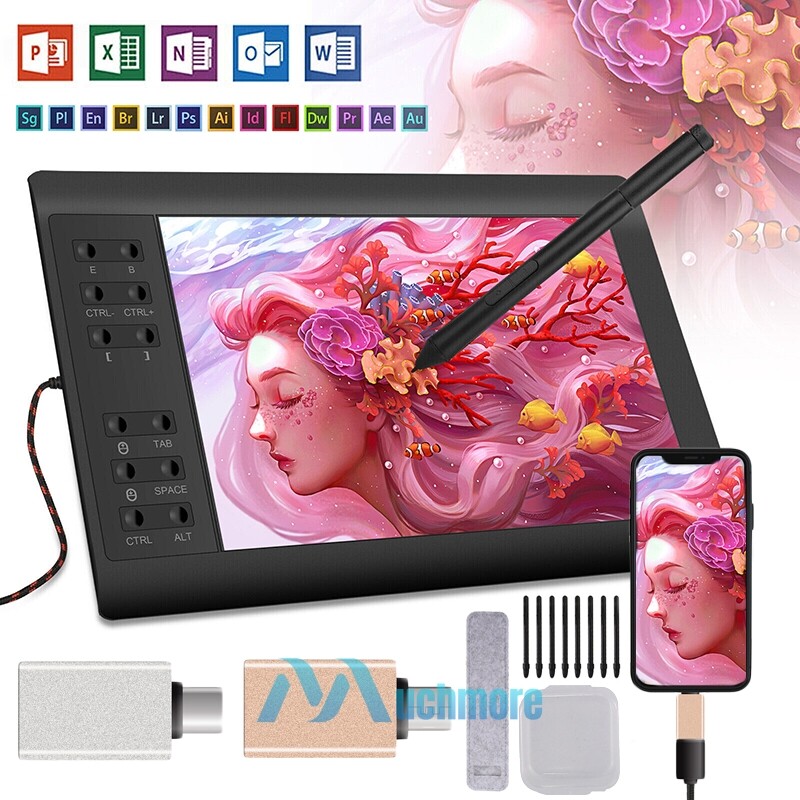 Digital Graphic Drawing Tablet with Screen Pen Display 22 Shortkey VIN1060 Plus