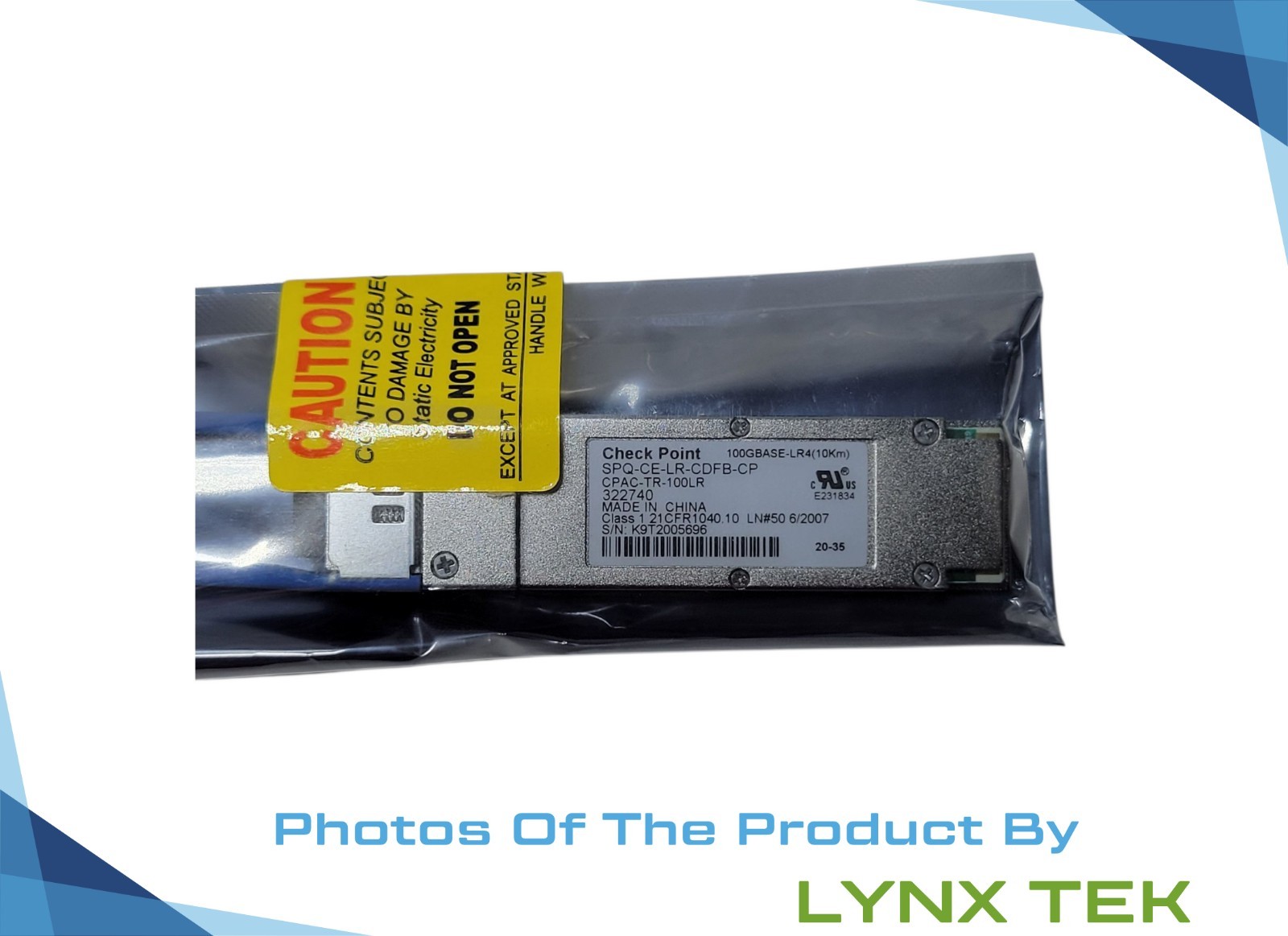 NEW Check Point Compatible CPAC-TR-100LR QSFP28 100GBASE-LR4 Optical Transceiver