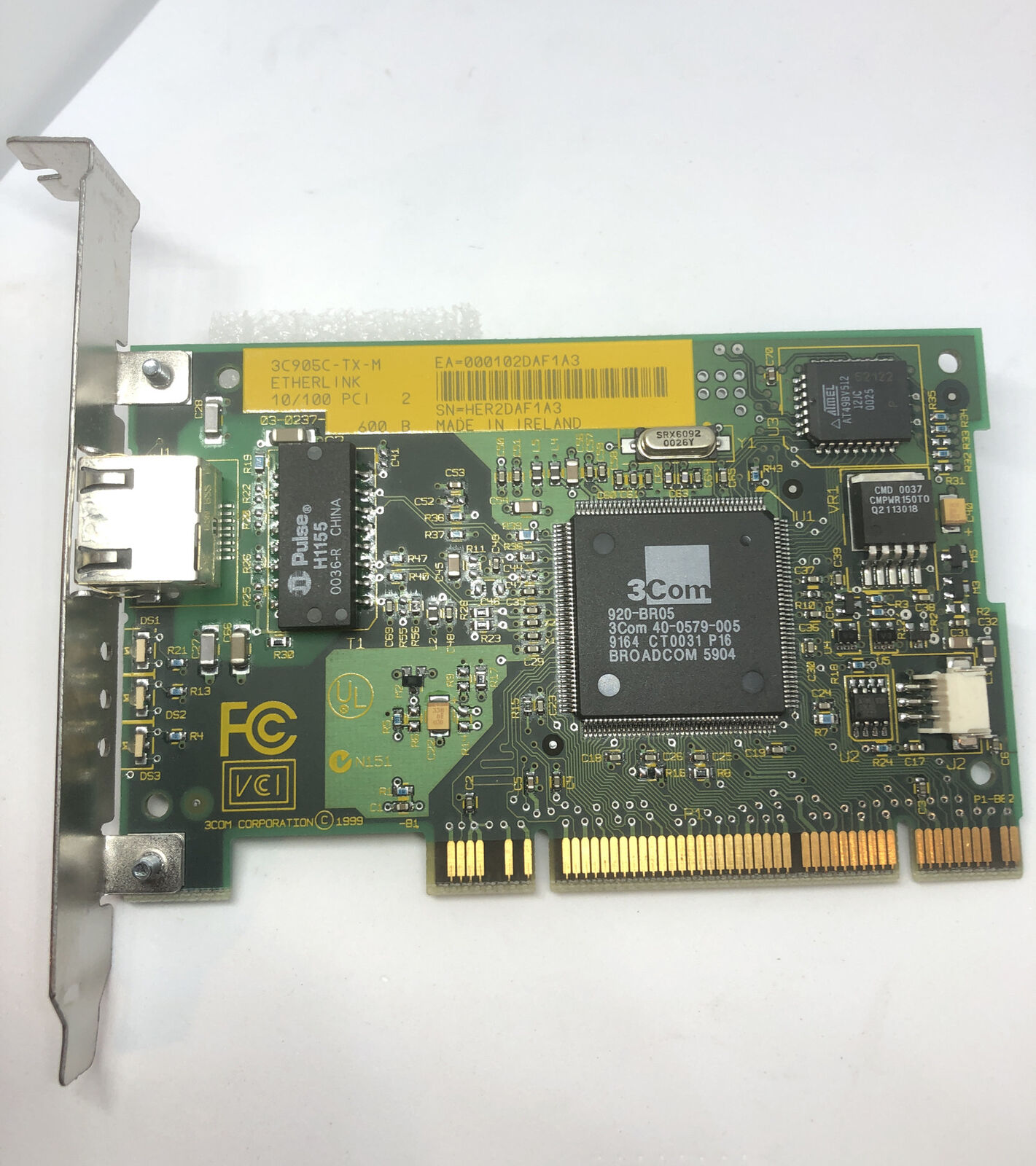 3COM 3C905C-TX & B FAST ETHERLINK XL PCI 10/100 ETHERNET NETWORK CARD 3C905CTXM