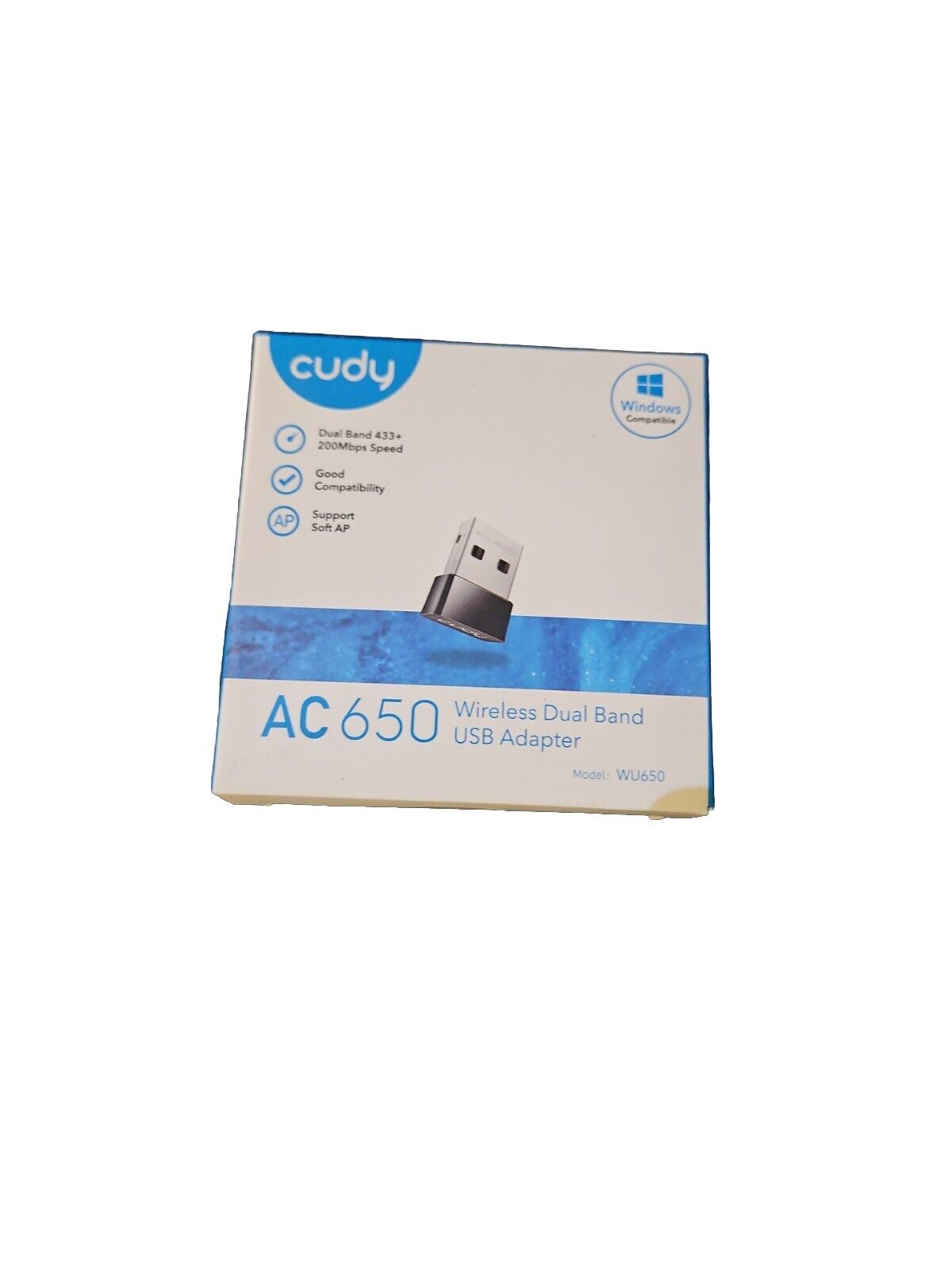 Cudy Wireless Dual Band USB Adapter Dongle AC650 Speed 433/200 Mbps Nano Size