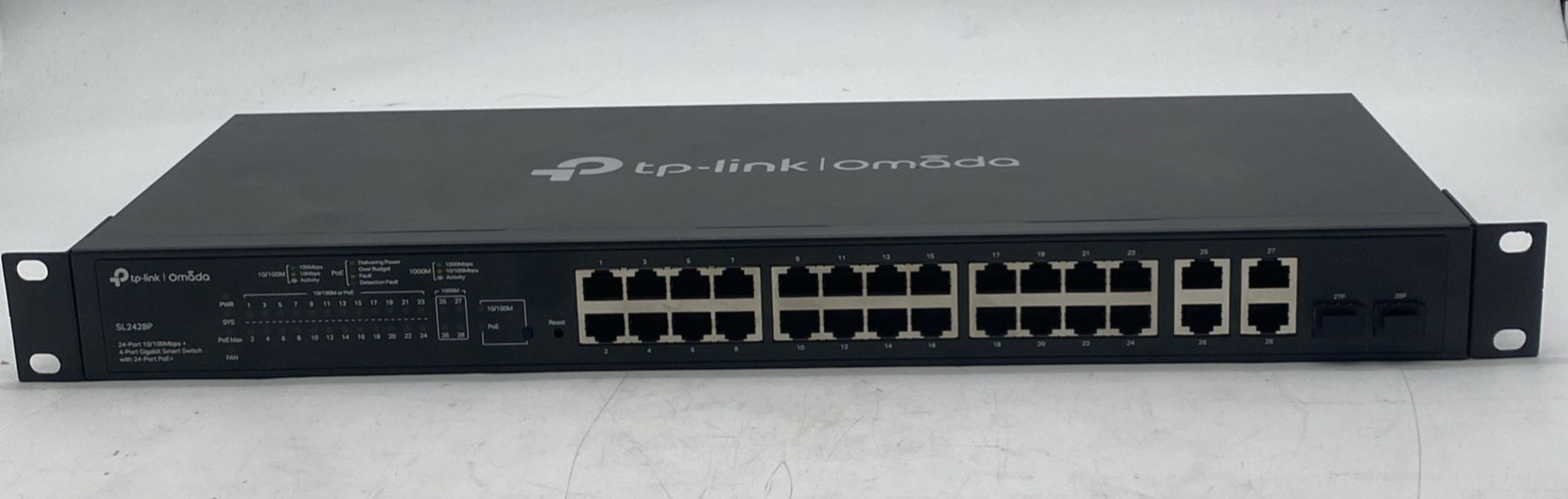 TP-LINK JetStream TL-SL2428P 24-Port Gigabit Smart Layer 2 PoE+ 1U Switch