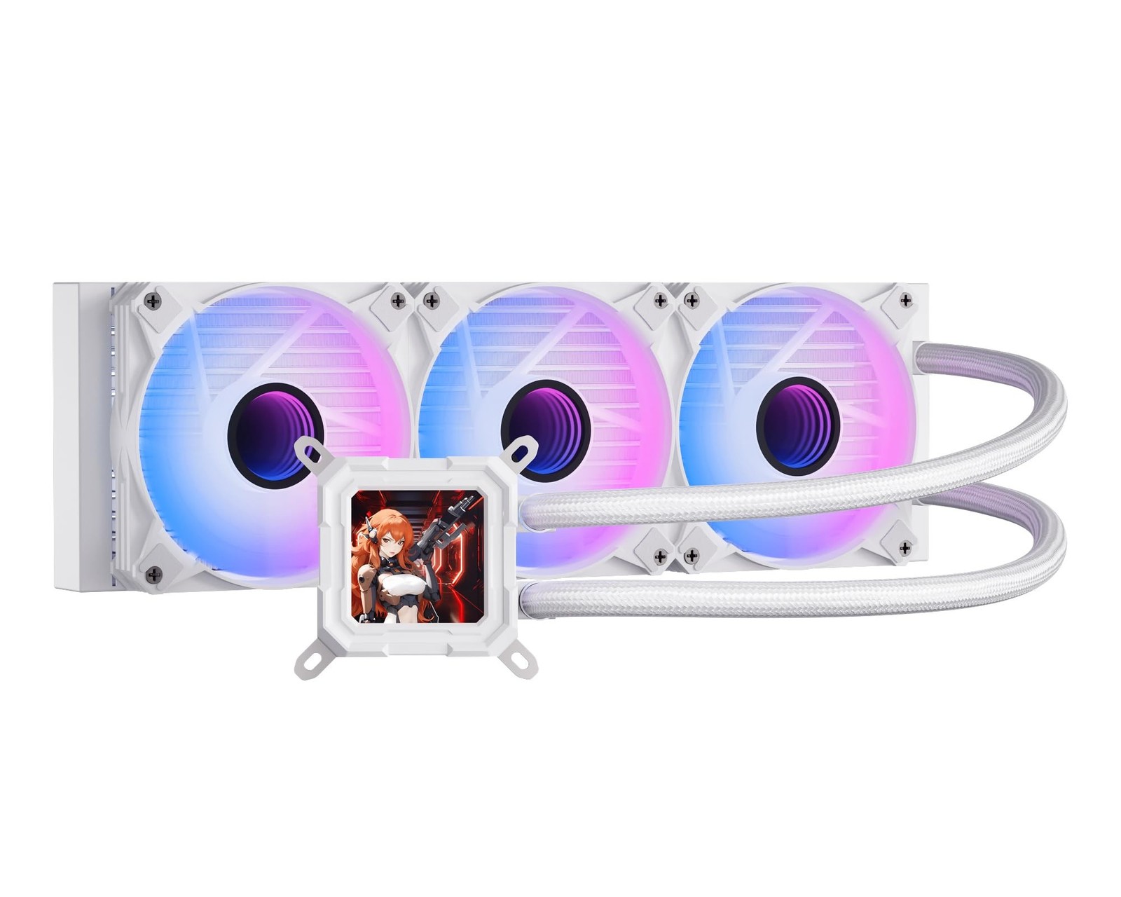 darkFlash DV360S All-in-one Liquid CPU Cooler with 3.2” LCD Screen White