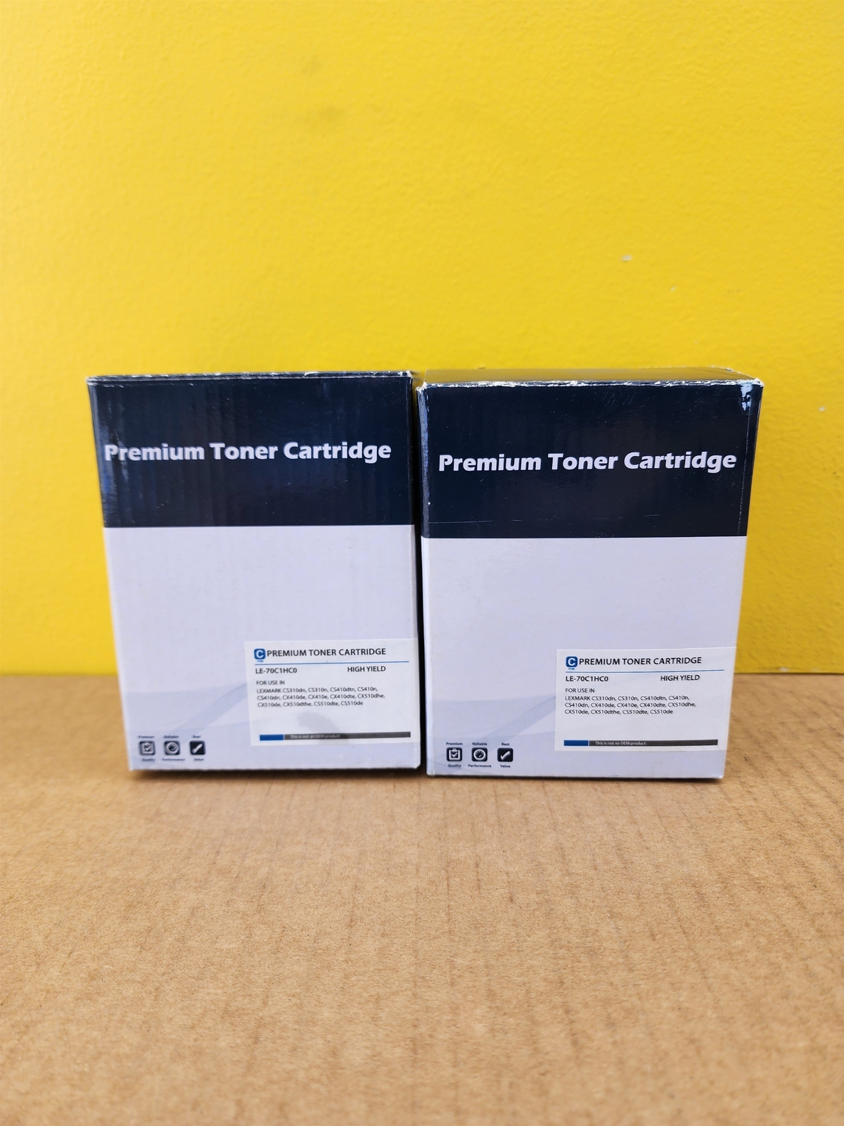 NEW Premium Toner Cartridge 70C1HC0 Type High Yield Cartridge, Cyan (2/pk)