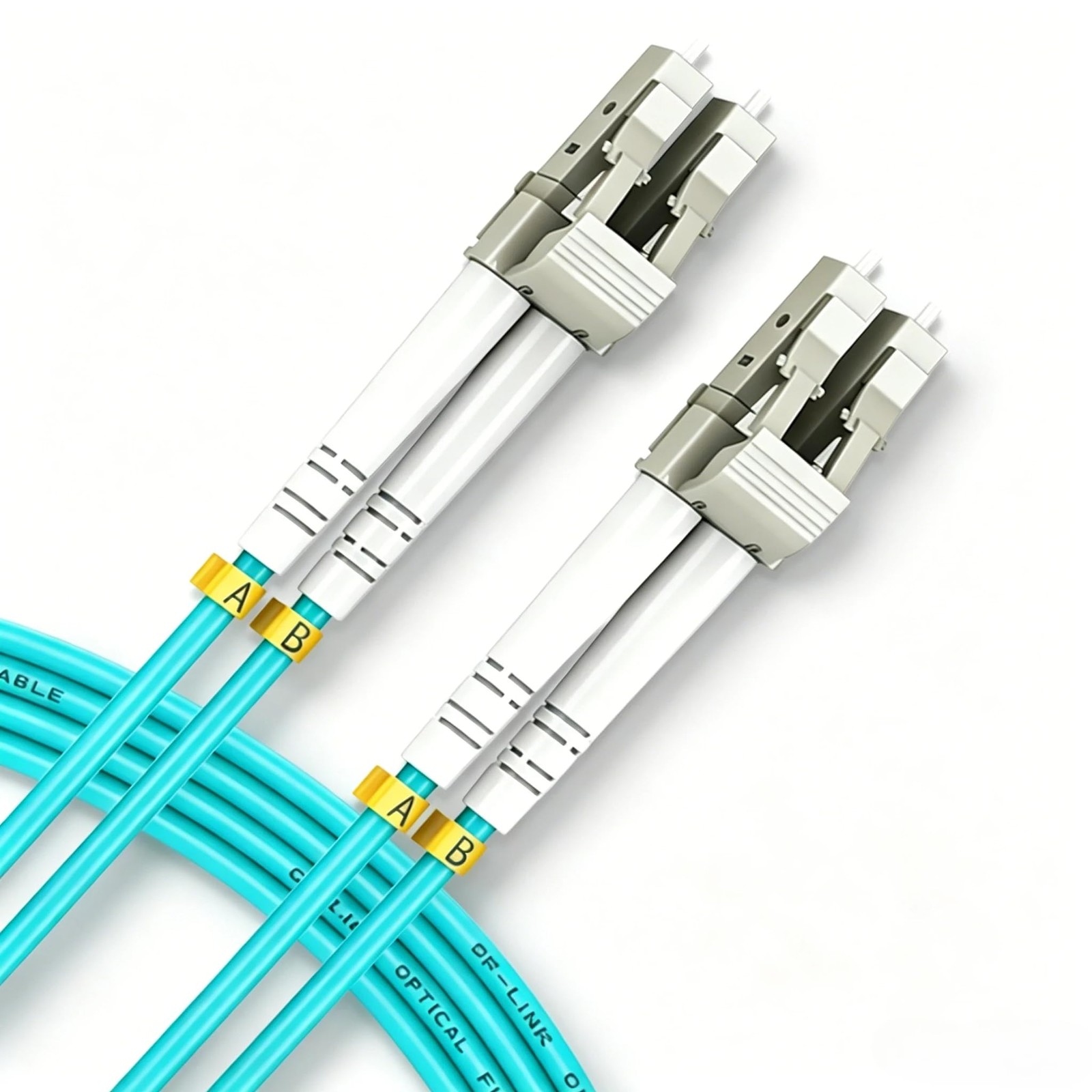 OM3 LC to LC Fiber Patch Cable 5m (16.4ft), Duplex 50/125μm LSZH Multimode Ju...