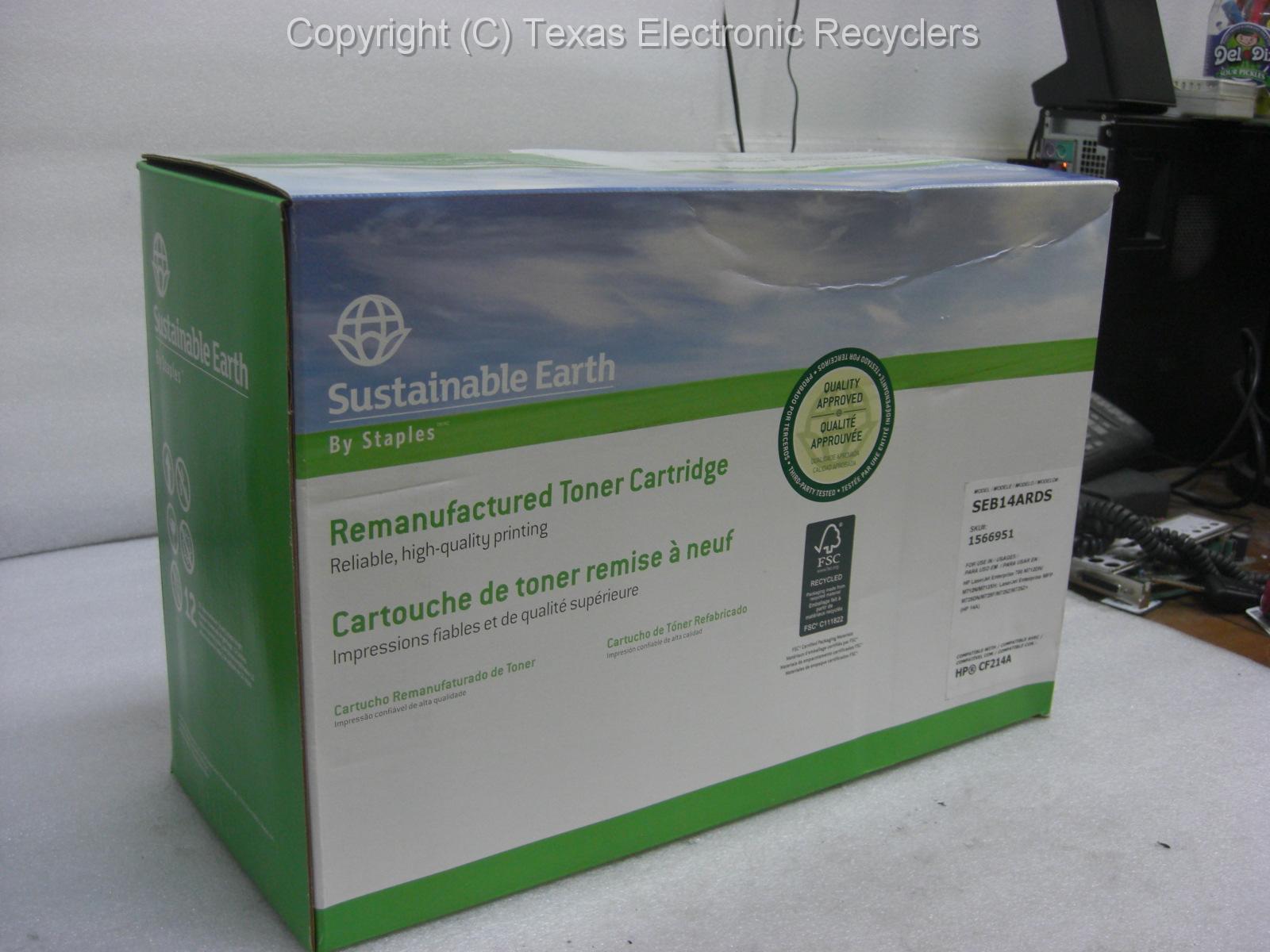 New Sustainable Earth seb14ards 1566951 Black Toner replaces HP cf214a 