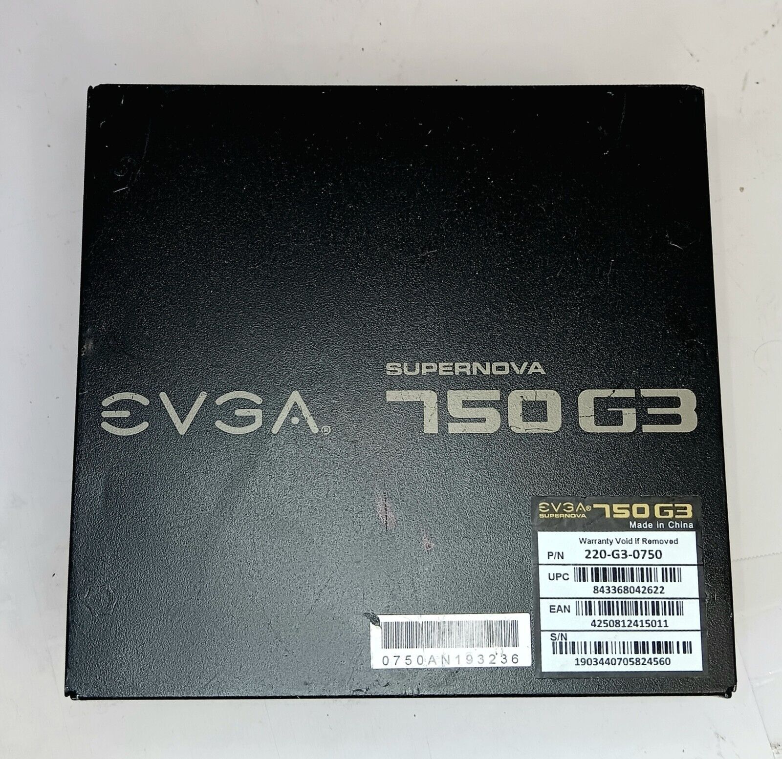 EVGA -G3-0750, SUPERNOVA 750 G3, 750W GAMING POWER SUPPLY UNIT, 80 PLUS GOLD