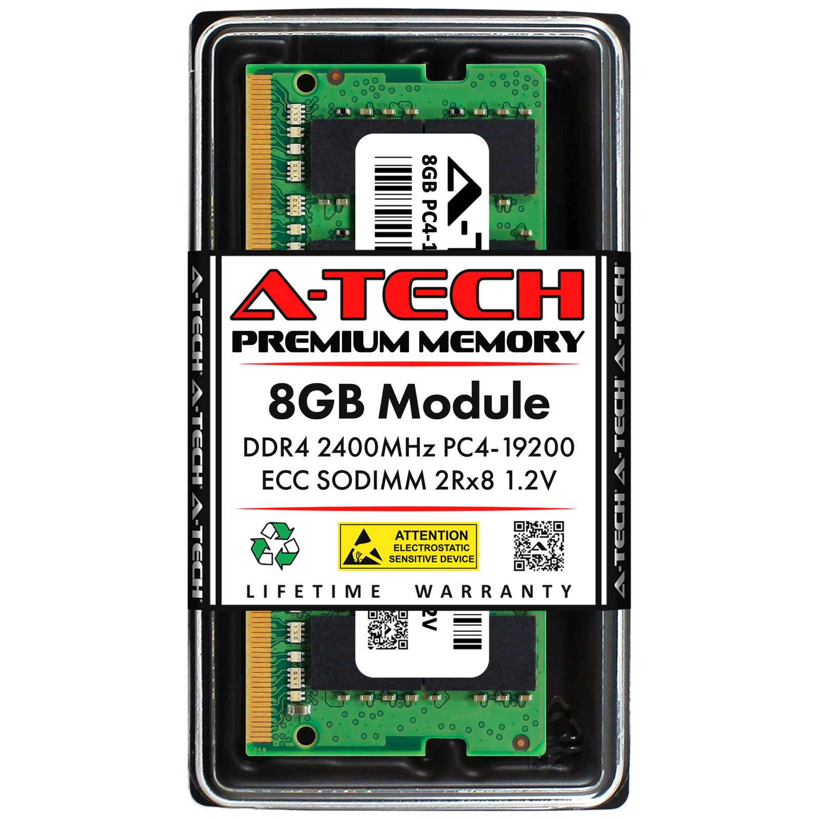 8GB DDR4 2400MHz PC4-19200 ECC SODIMM (Replacement for HP 1CA79AT) Memory RAM