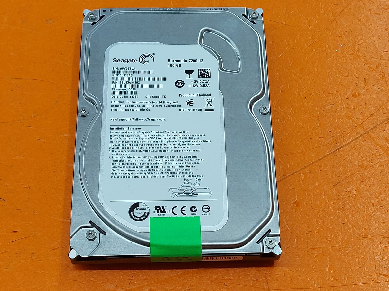 ⭐️⭐️⭐️⭐️⭐️ HDD Hard Drive SATA Desktop 3.5" Seagate ST3160318AS 160GB