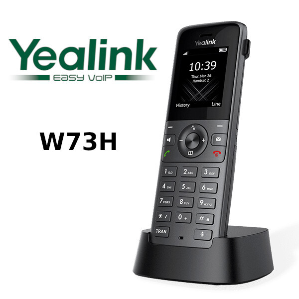 Yealink W73H IP DECT Addtl Cordless Expansion Handset for W60B W70B W80B W90B