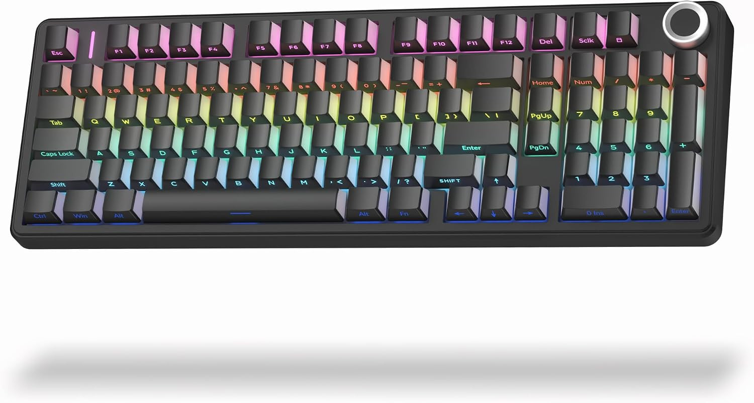 Aula F99 Pro Wireless Silent Mechanical Office Keyboard with Knob Num Pad