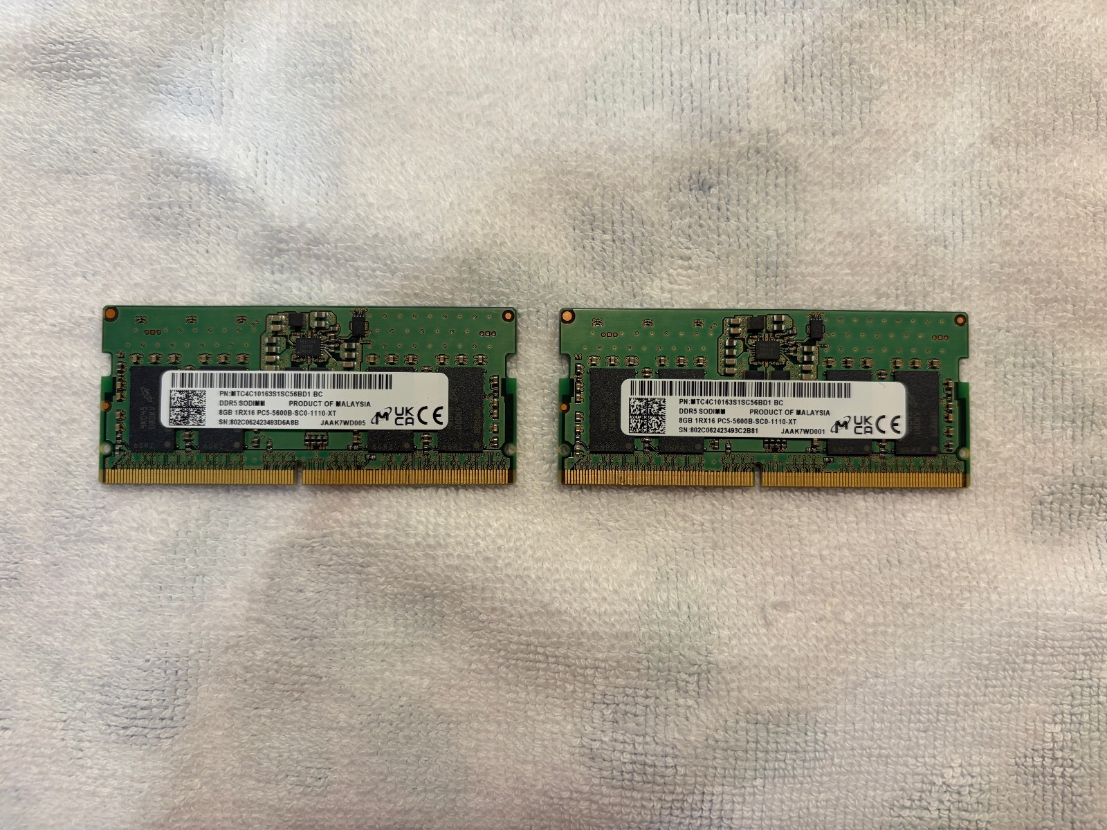 Micron 16GB Kit (2x8GB) DDR5 5600MHz SODIMM Laptop RAM