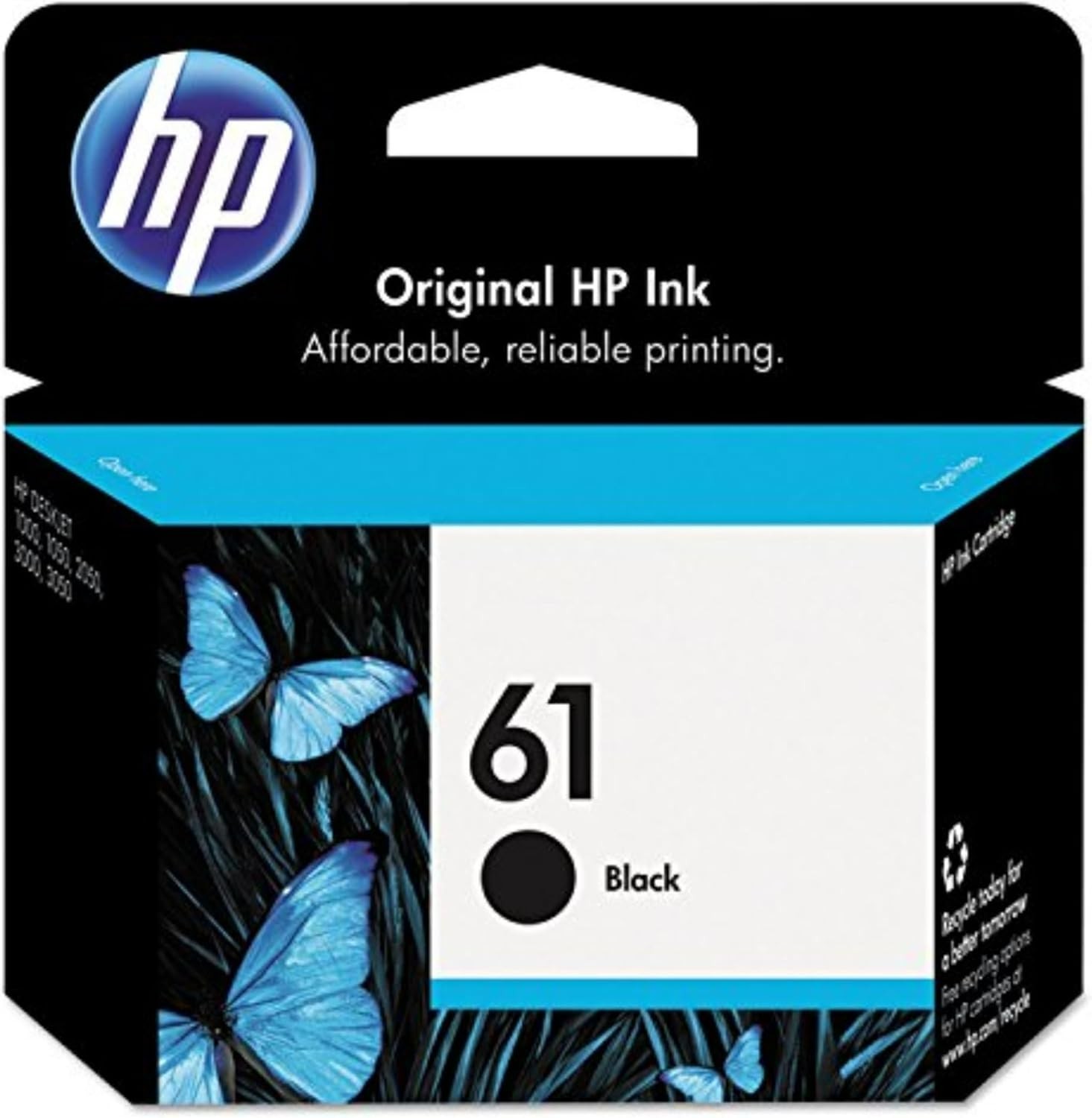 Genuine HP 61 Black Ink Cartridge ~170 pages CH561WN#140 Original Exp - 03/27