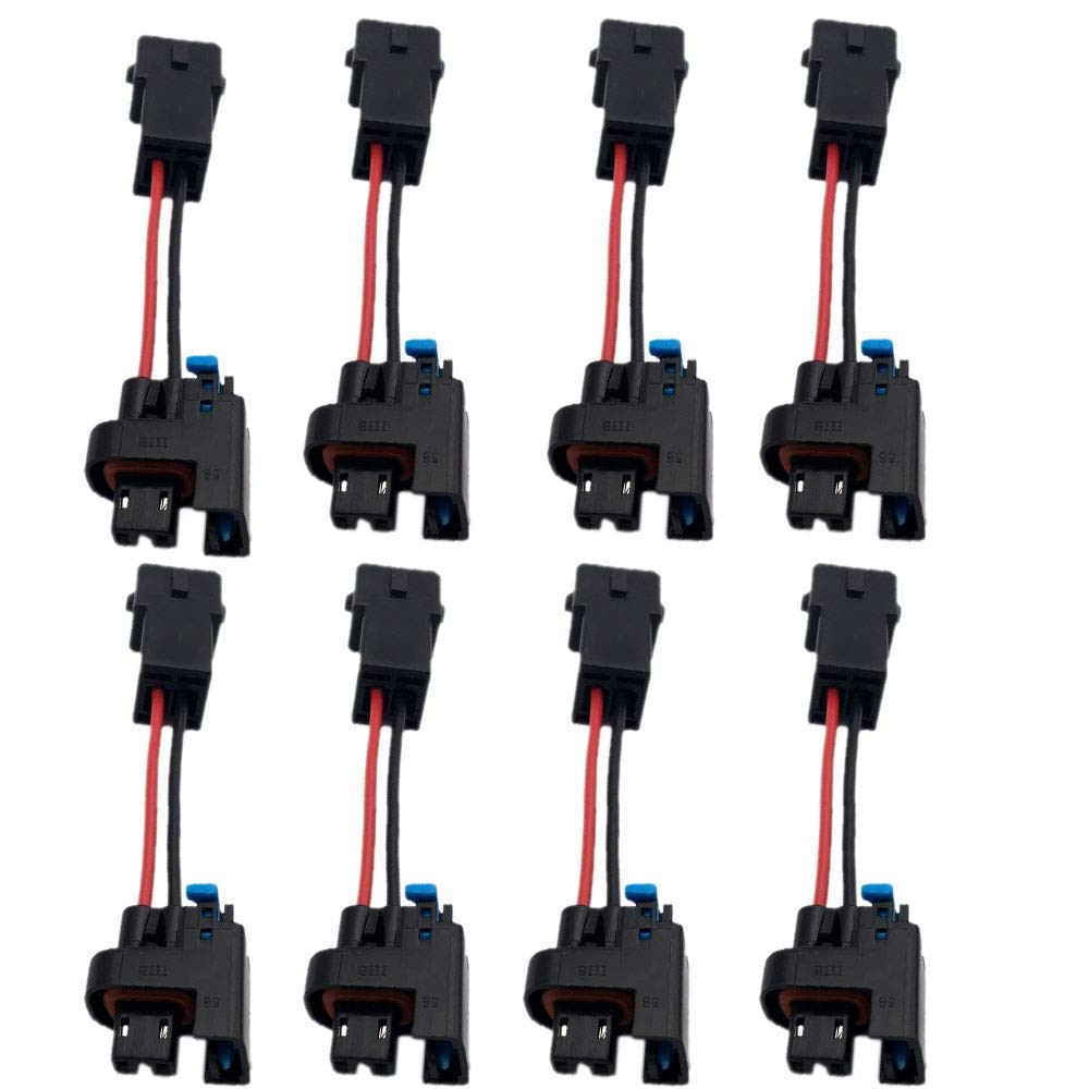 8PCS Fuel Injector Connector EV1 Adapter LS1 LS6 LT1 LQ4 LQ9 4.8 5.3 6.0