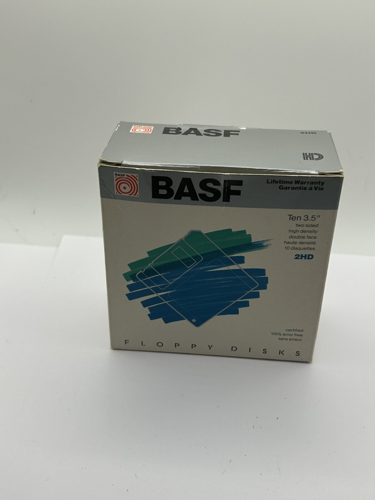 10 BASF 3.5mm Two Sided High Density Double Faced Floppy Disks