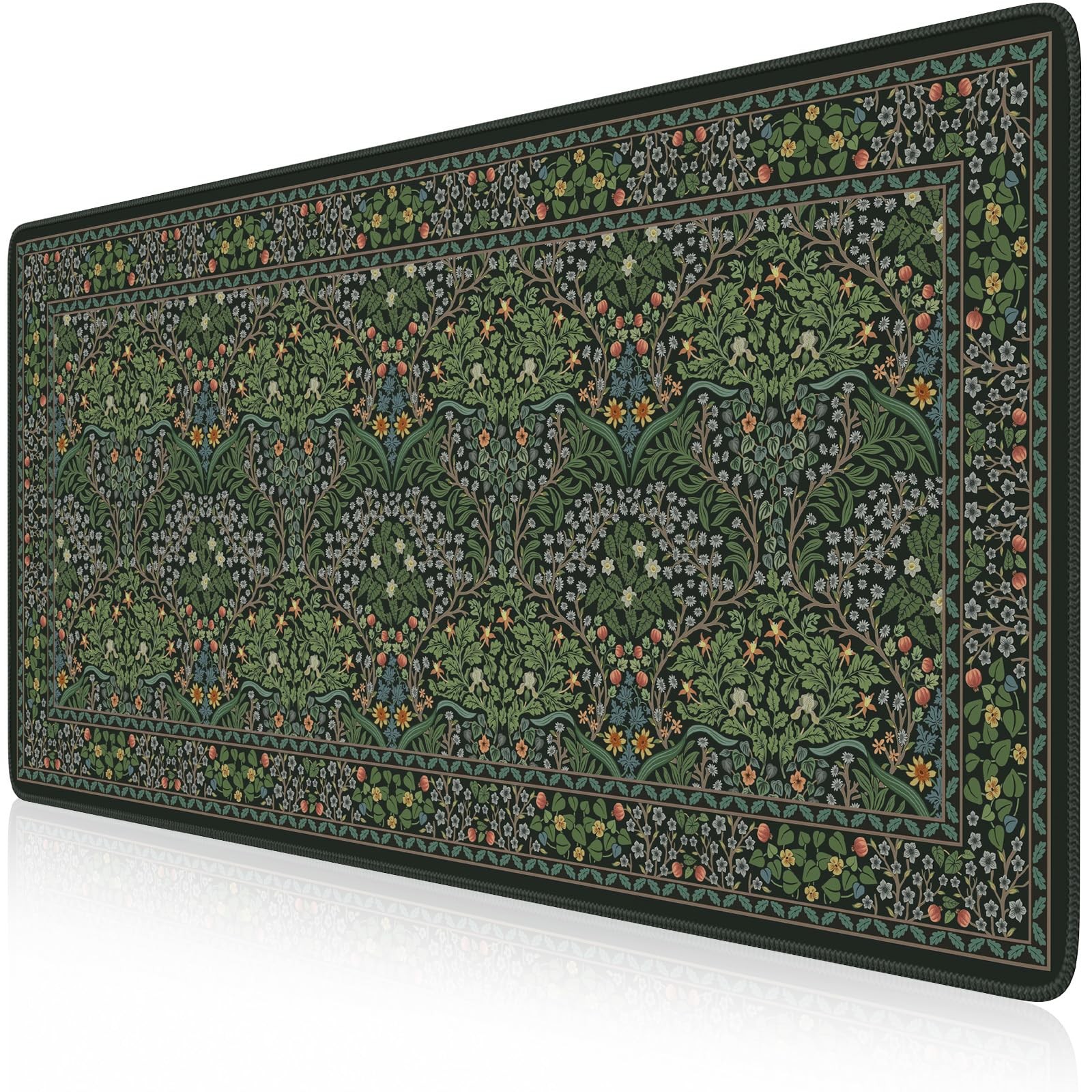 iCasso Retro Mouse Pad, Desk Pad Mat, Full Desk Large Mousepad, Green