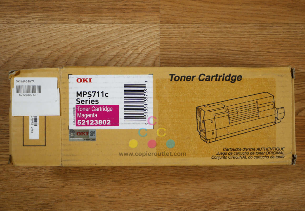 Genuine OPEN OKI 52123802 MPS711C Magenta Toner Cartridge Same Day Shipping