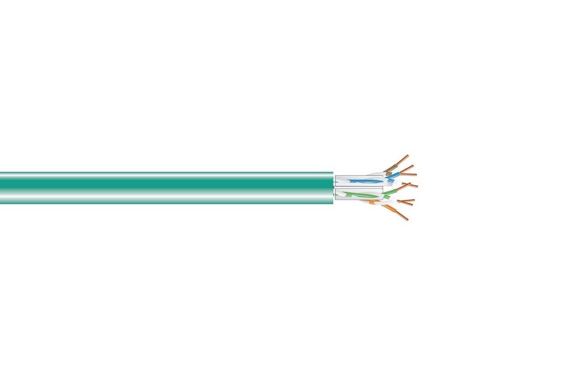 Black Box Gigatrue CAT6A Solid Unshielded Bulk Cable 1000ft Green
