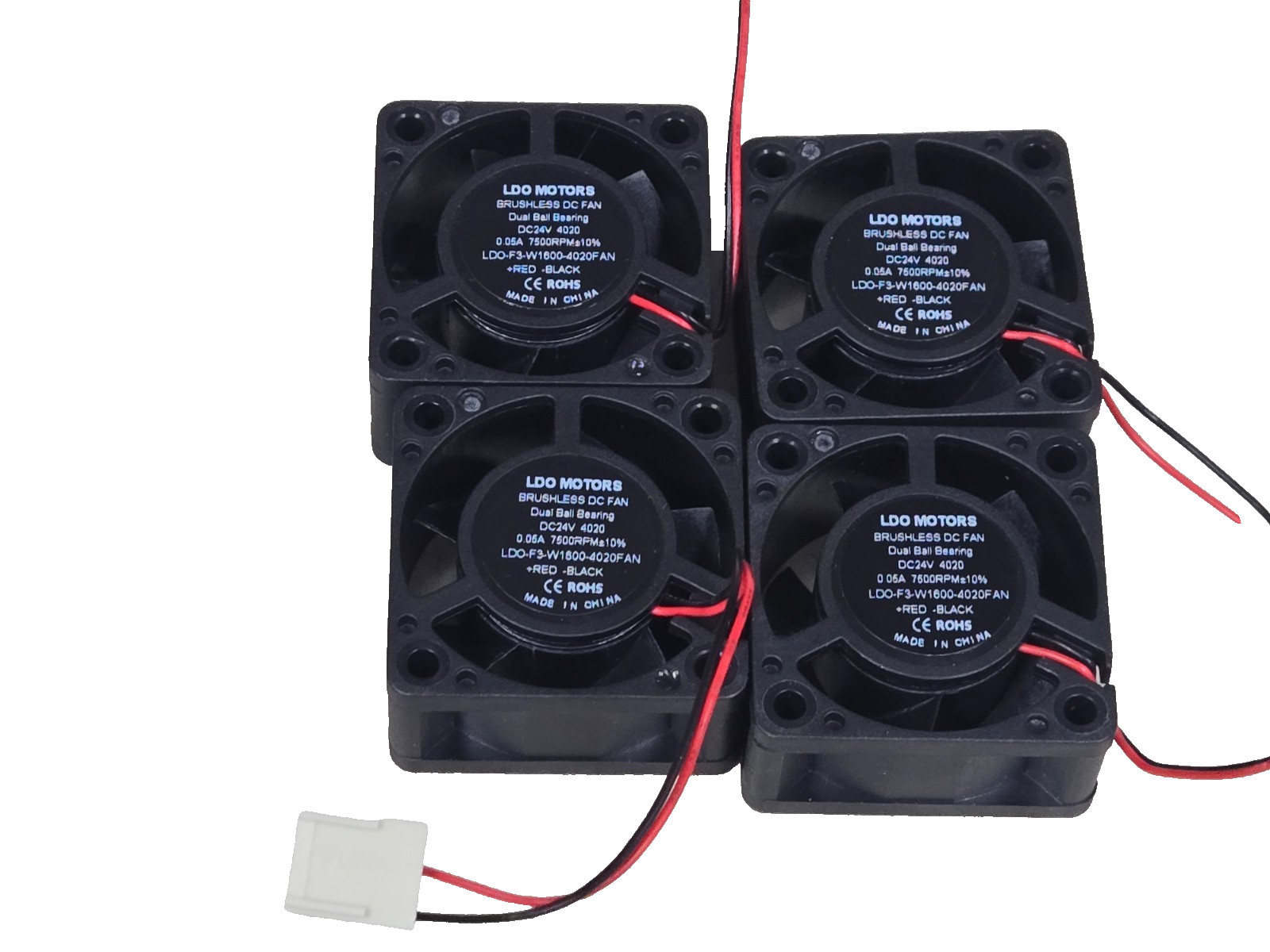 FUSION3 F400 F410 3D Printer Electronics Fan 4 PAK LDO-F3-W1600 NEW
