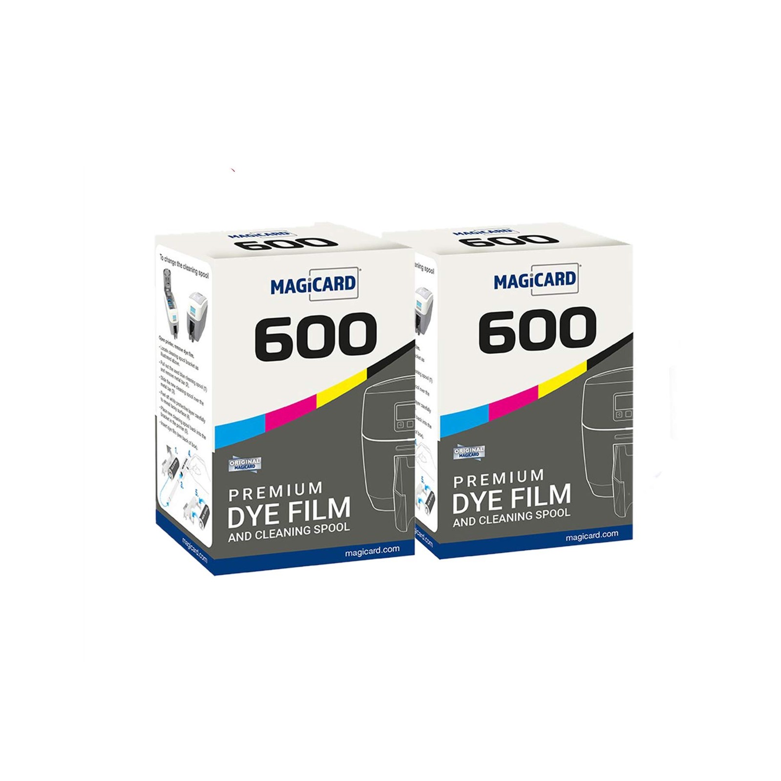 Bodno 2 x Magicard 600 Printer MB250YMCKOK Color Ribbon - YMCKOK - 250