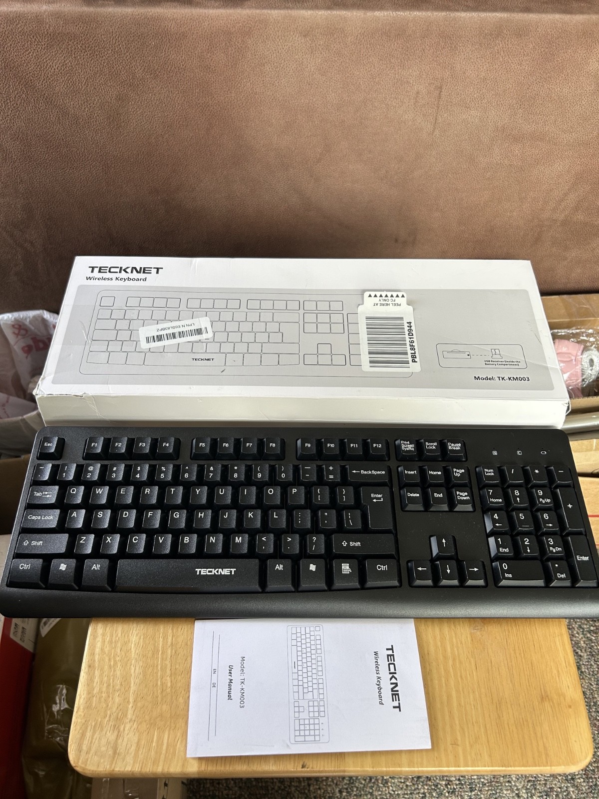 TECKNET WIRELESS KEYBOARD MODEL #TK-KM003 BLACK NIB OPEN BOX