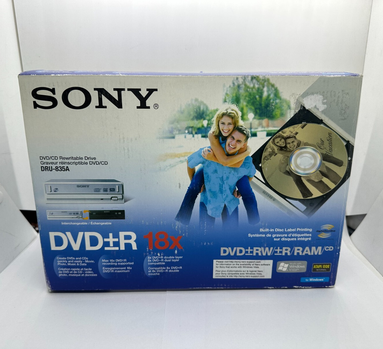 Sony DRU-835A 18X Internal DVD/CD Dual Layer Burner Rewritable + BLK Faceplate
