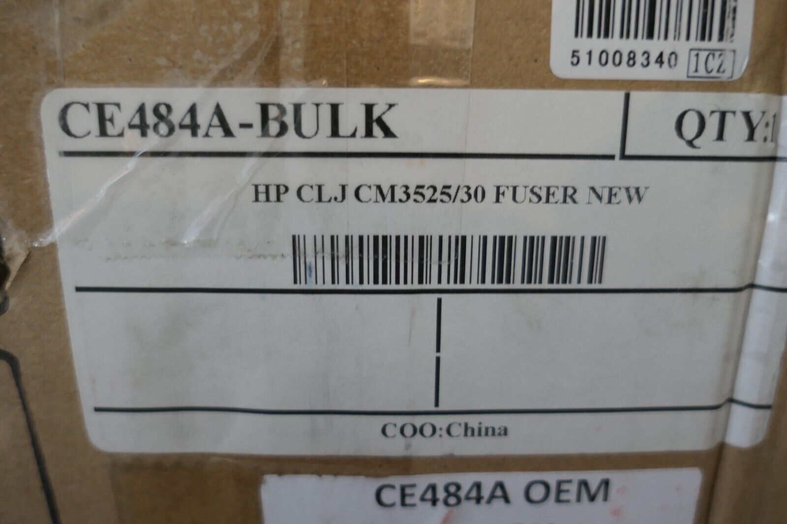 GUARANTEED NEW GENUINE HP CE484A (LASERJET CM3530) FUSER UNIT (011624-CF4)
