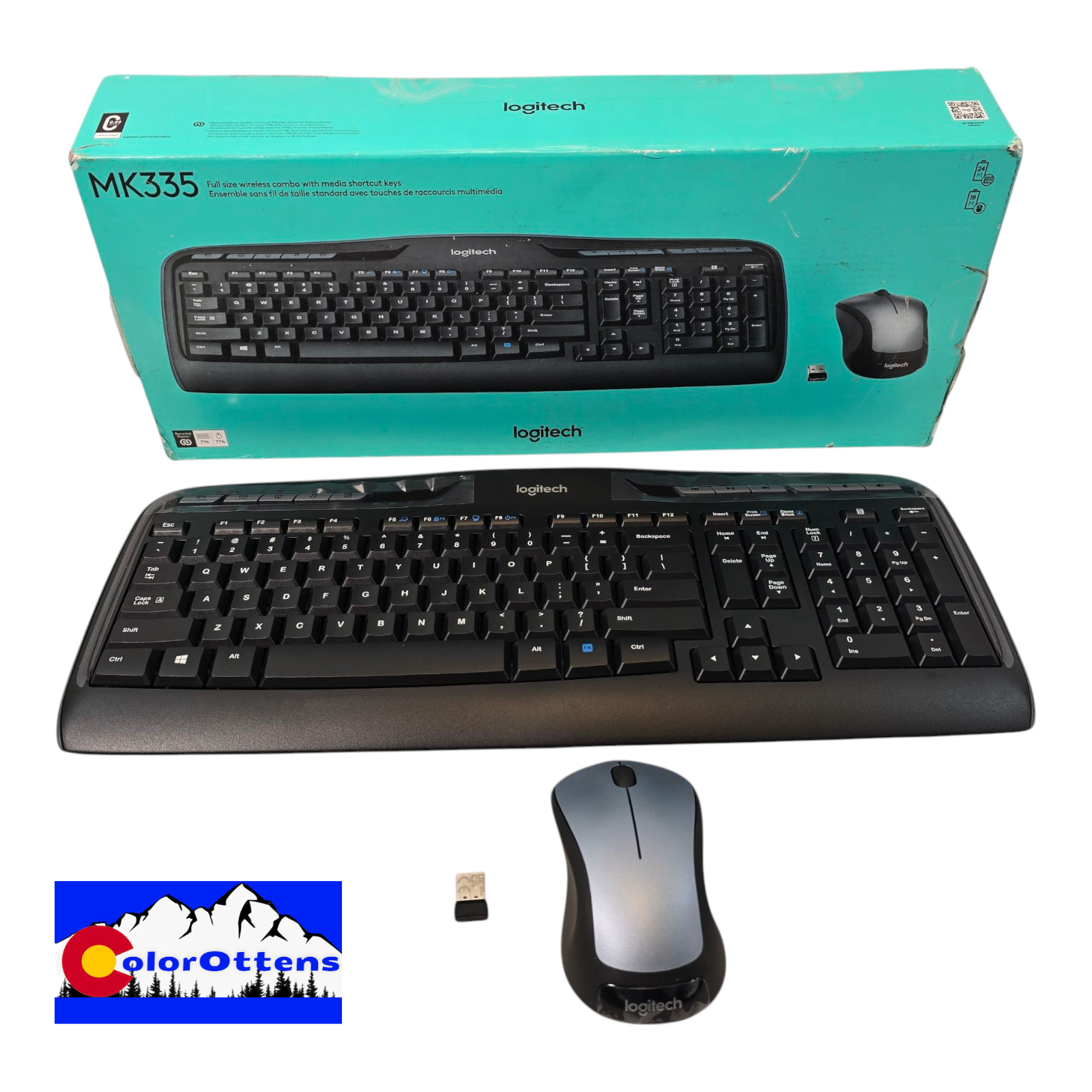 Logitech MK335 Wireless Keyboard & Mouse Combo With Media Shortcut Hot Keys