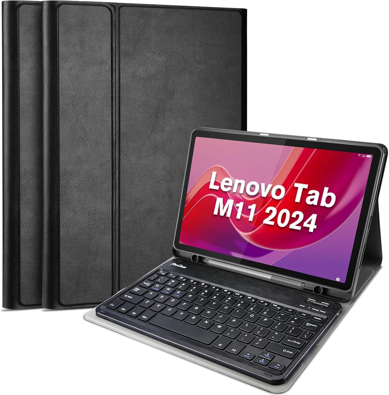 Procase Keyboard Case for Lenovo Tab M11 / K11 LTE 11" (2024 Release), Black