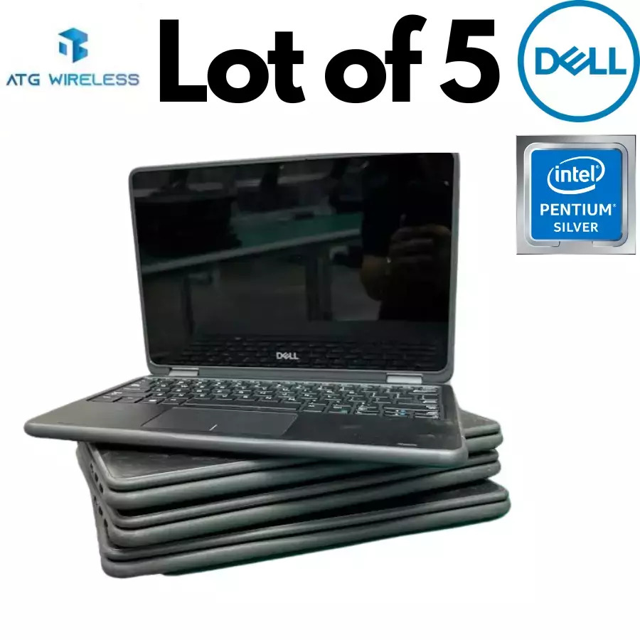 Lot of 5 Dell Latitude 3190 2 in 1 Touch Laptop N5000 8GB RAM 128GB SSD C GRADE