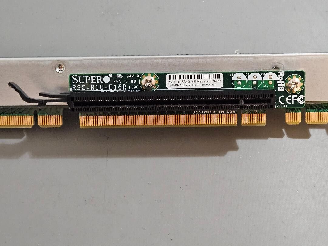 SuperMicro RSC-R1UG-E16R-UP Server Riser Card and frame