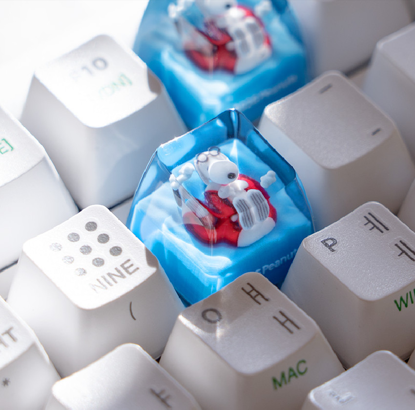 Official Snoopy Resin Keycap 1PC Mechanical Keyboard Artisan Key Cap Peanuts