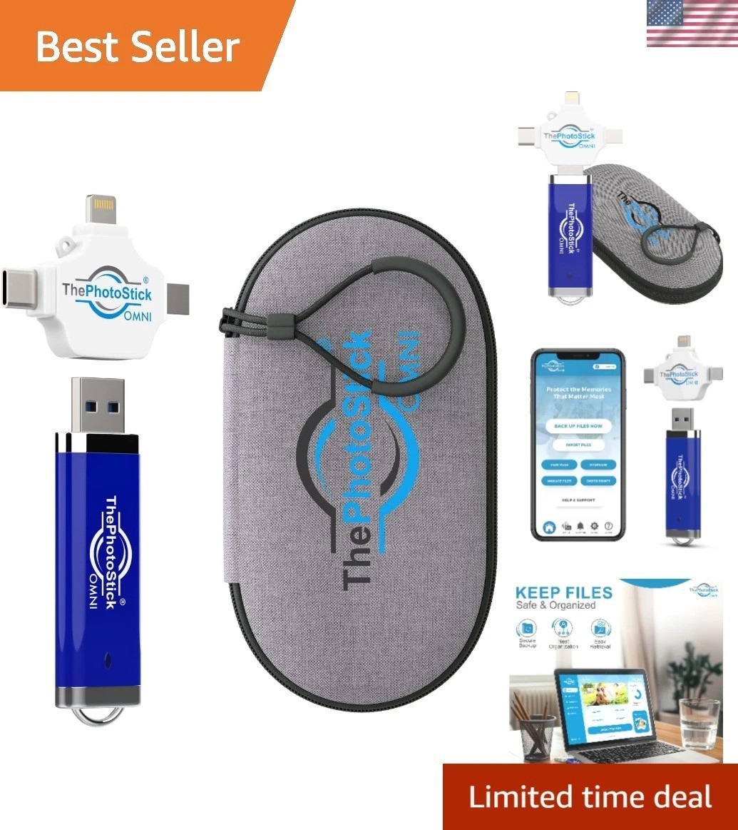 ThePhotoStick® Omni 256GB + Protective Case | Secure Photo  Video Backup and ...