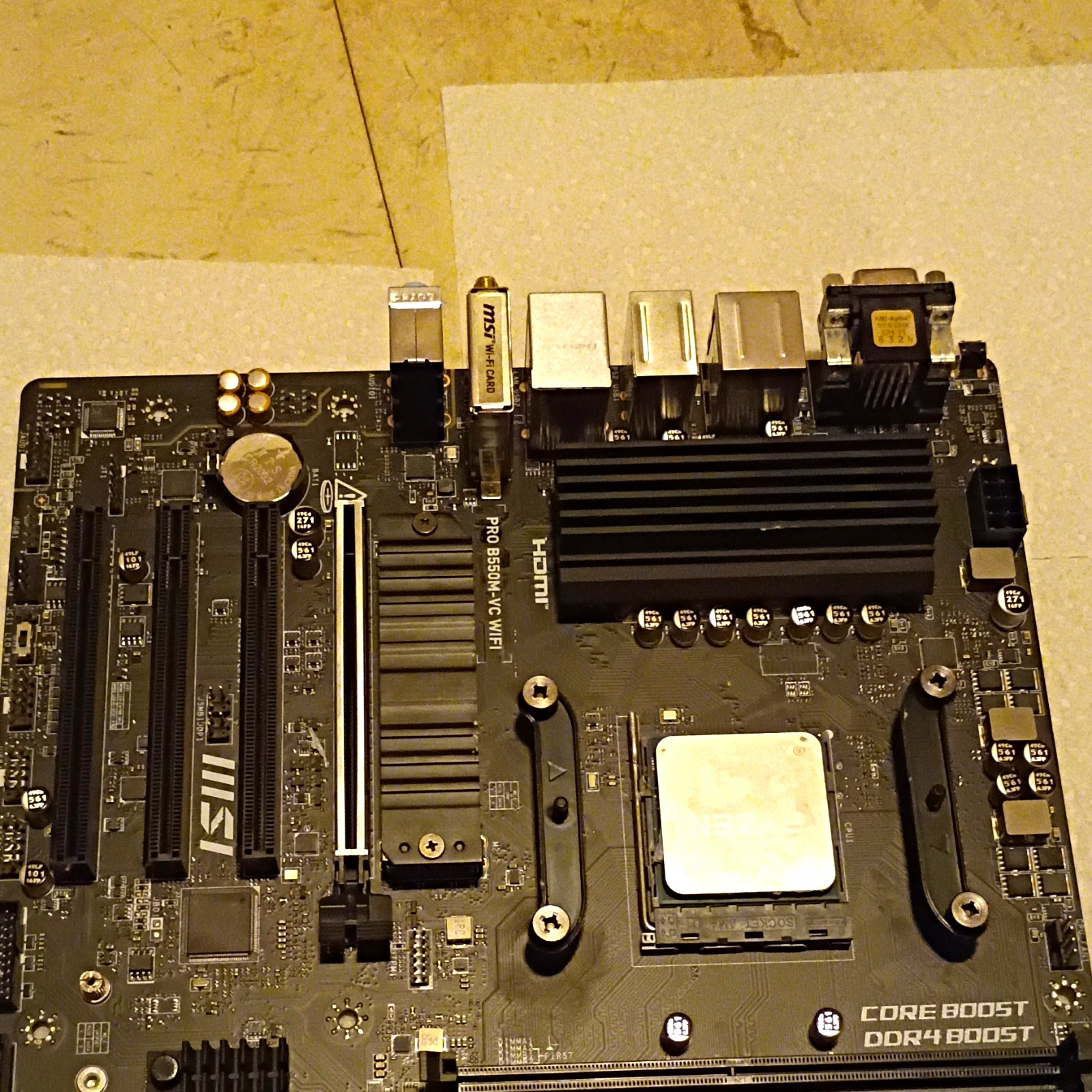 MSI PRO B550M-VC WIFI mATX AM4 Motherboard + Ryzen 7 5700X3D DDR4