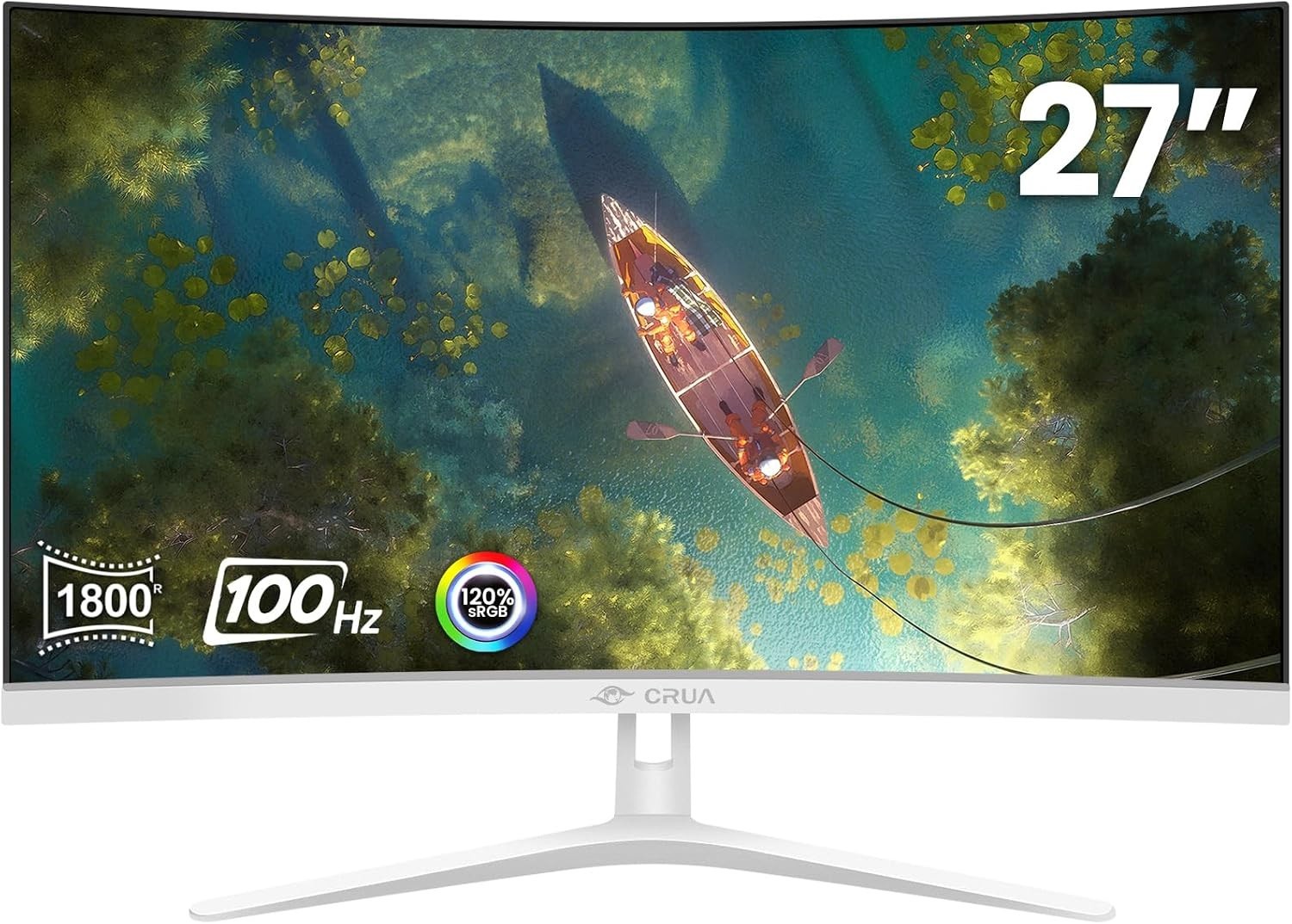 Immersive 27" Curved FHD Monitor - 100Hz, 3000:1 Contrast, for Gaming & Work