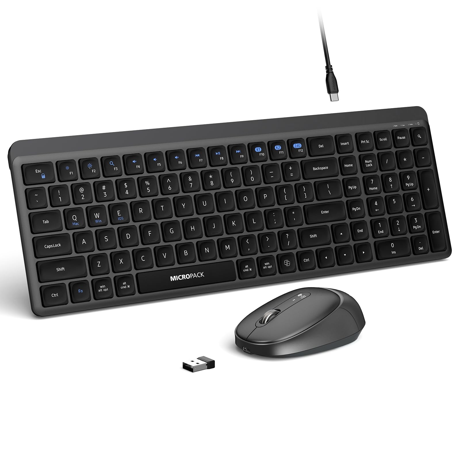 MICROPACK Digitally Yours Wireless Keyboard And Mouse Combo Desktop Mac iPad