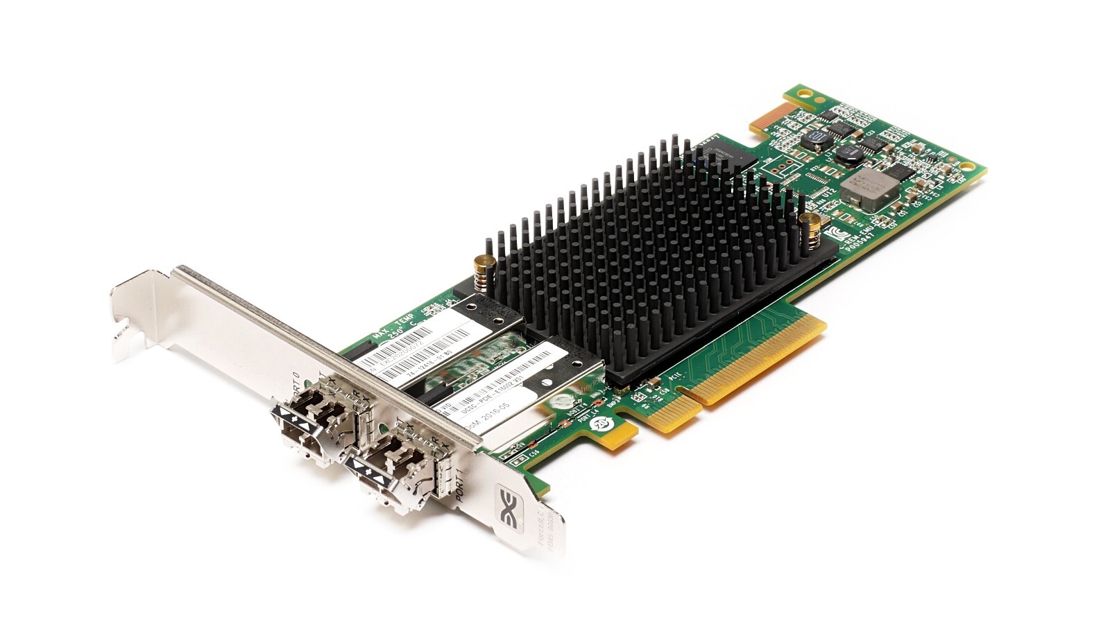 Emulex Dual Port 16GB SFP+ Fibre Channel PCIe Bus Adapter  LPE16002 2X Avago SFP