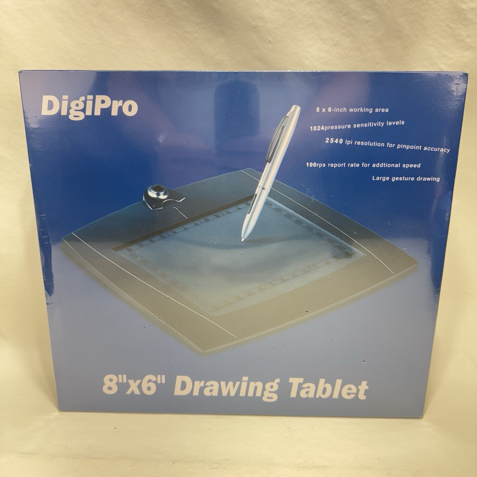 DigiPro Drawing Tablet WP8060 8" x 6" USB Graphics Tablet Cordless New & Sealed