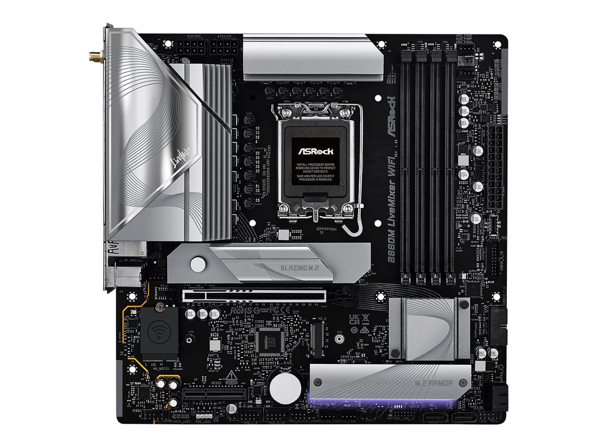 ASRock B860M LiveMixer WiFi Motherboard Intel Socket 1851 90-MXBRT-A0UAYZ