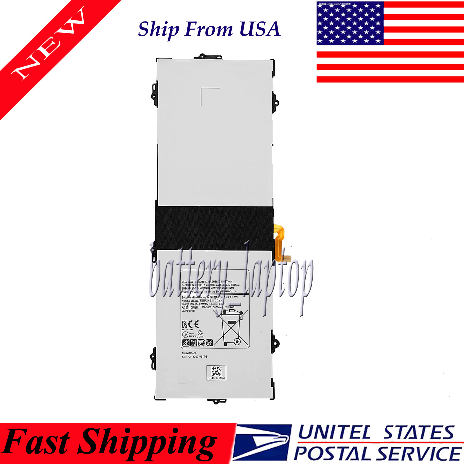 BA43-00390A EB-BW720ABA Battery For Samsung Chromebook XE521QAB-K02US Tablet