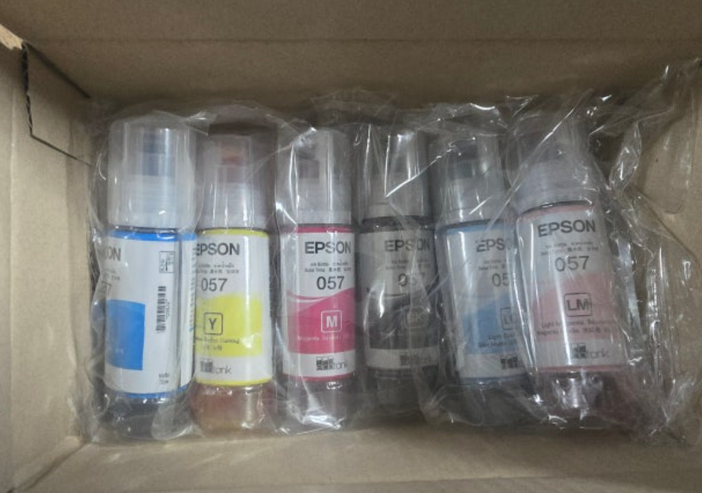 Epson 057 6 Color Ink Bottle Set L8050 L18050 Bundle Pack / Genuine / Brand New